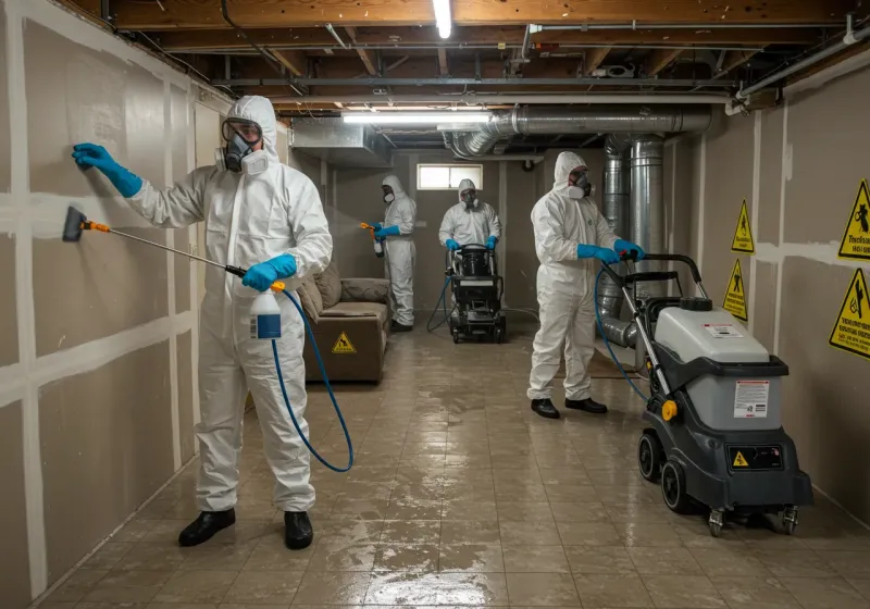 Basement Moisture Removal and Structural Drying process in Iroquois Point, HI